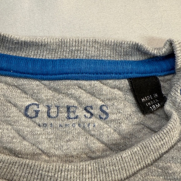 Guess - Blue and Grey Quilted Sweatshirt - Picture 3 of 3